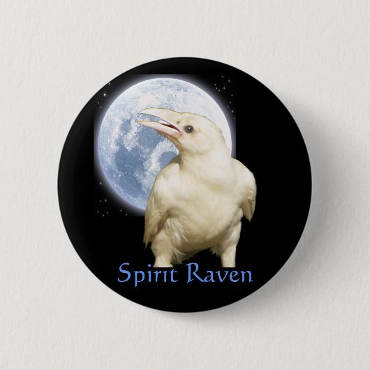 "SPIRIT RAVEN" Buttonnen Ronde Button 5,7 Cm (Voorkant)