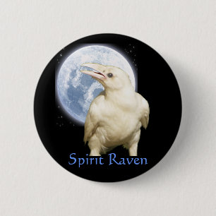 "SPIRIT RAVEN" Buttonnen Ronde Button 5,7 Cm