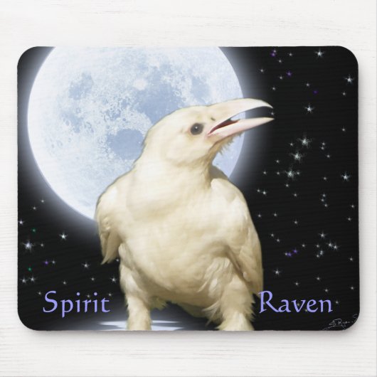 SPIRIT RAVEN Wildlife Fantasy Art Muismat (Voorkant)