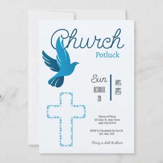 Spirit & Sustenance Community Potluck  Invitation Kaart (Voorkant)