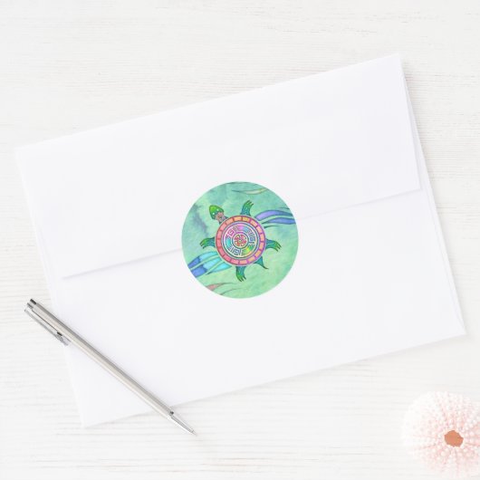 Spirit Turtle Animal Totem Stickers (Envelop)