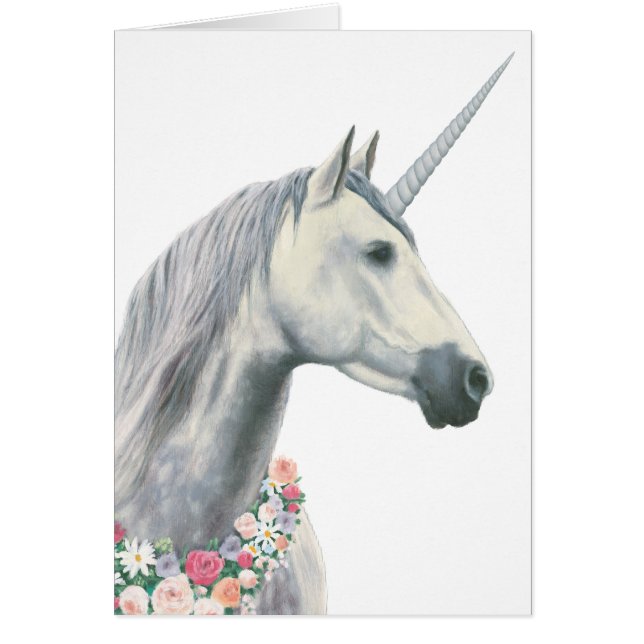 Spirit Unicorn met bloemen rond de nek (Voorkant)