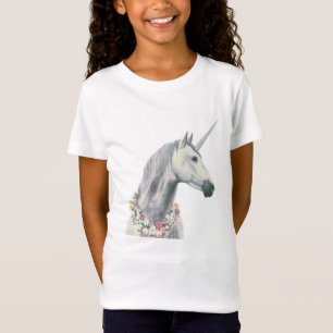 Spirit Unicorn met bloemen rond de nek T-shirt