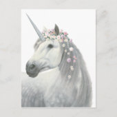 Spirit Unicorn met Flowers in Mane Briefkaart (Voorkant)