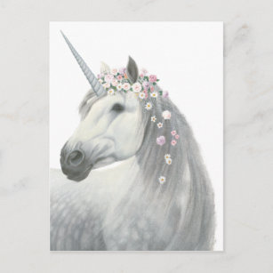Spirit Unicorn met Flowers in Mane Briefkaart