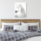 Spirit Unicorn met Flowers in Mane Canvas Afdruk (Insitu (Slaapkamer))