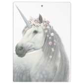 Spirit Unicorn met Flowers in Mane Klembord (Achterkant)