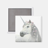 Spirit Unicorn met Flowers in Mane Magneet (Voorkant / Achterkant)