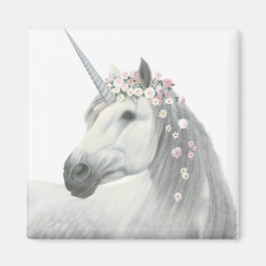 Spirit Unicorn met Flowers in Mane Magneet (Voorkant)