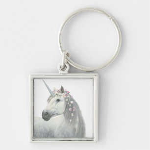 Spirit Unicorn met Flowers in Mane Sleutelhanger