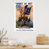 SPIRIT van 1917 U.S. MARINES Poster (Keuken)