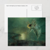 Spirit van de nacht door Grimshaw, Victoriaans fei Briefkaart (Voorkant / Achterkant)