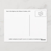 Spirit van de nacht door Grimshaw, Victoriaans fei Briefkaart (Achterkant)