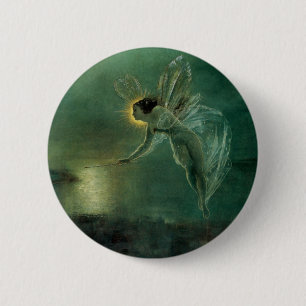 Spirit van de nacht door Grimshaw, Victoriaans fei Ronde Button 5,7 Cm