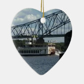 Spirit van Dubuque Steamboot Keramisch Ornament (Rechts)