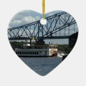 Spirit van Dubuque Steamboot Keramisch Ornament (Voorkant)