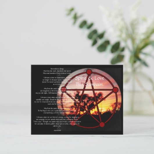 Spirit van Samhain Briefkaart (Staand voorkant)