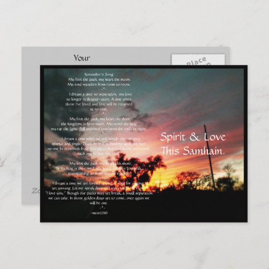Spirit van Samhain Briefkaart (Voorkant / Achterkant)