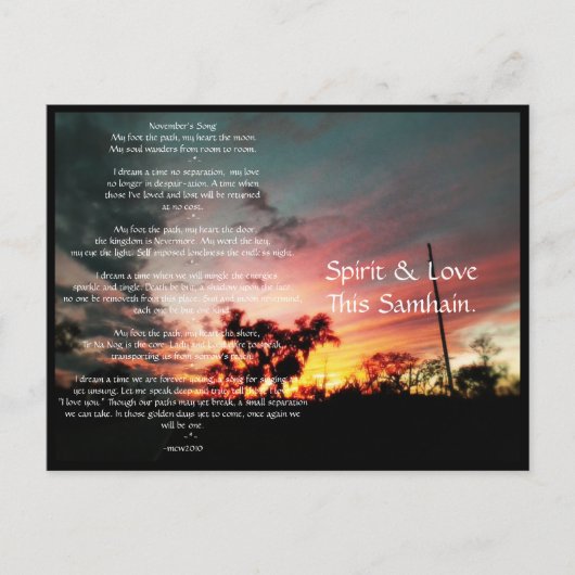 Spirit van Samhain Briefkaart (Voorkant)