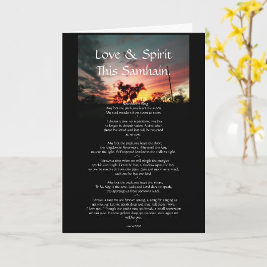 Spirit van Samhain Kaart (Gele Bloem)