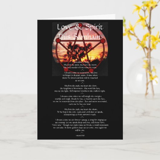 Spirit van Samhain Kaart (Gele Bloem)