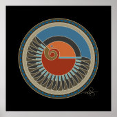 Spirit van zwarte Eagle achtergrond Poster (Voorkant)