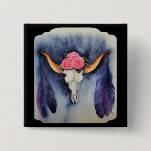 "Spirit" Vierkante Button 5,1 Cm