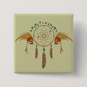 Spirit Vision Vierkante Button 5,1 Cm