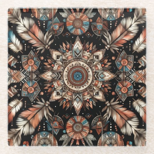 Spirit Walker Glazen Onderzetter (Voorkant)