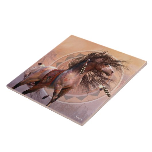 Spirit Warrior Art Tile Tegeltje (Zijkant)