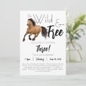 Spirit, wild & gratis verjaardag Flat Uitnodiging  (Staand voorkant)