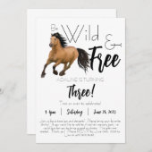 Spirit, wild & gratis verjaardag Flat Uitnodiging  (Voorkant / Achterkant)