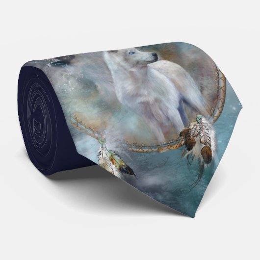 Spirit Wolf Art Stropdas (Opgerold)