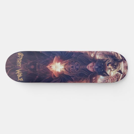 Spirit Wolf Persoonlijk Skateboard (Horizontaal)