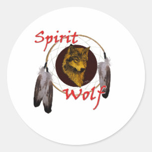Spirit Wolf Ronde Sticker