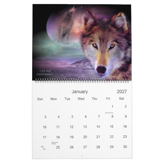 Spirit Wolves Agenda 2011 Kalender (Jan 2027)