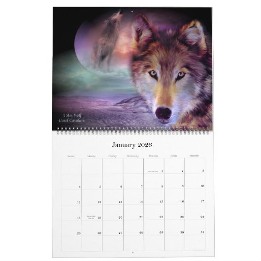 Spirit Wolves Art Agenda 2012 Kalender (Jan 2026)
