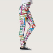 Spirit Words / Affirmations FLOWER POWER style Leggings (Rechts)