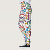 Spirit Words / Affirmations FLOWER POWER style Leggings (Links)