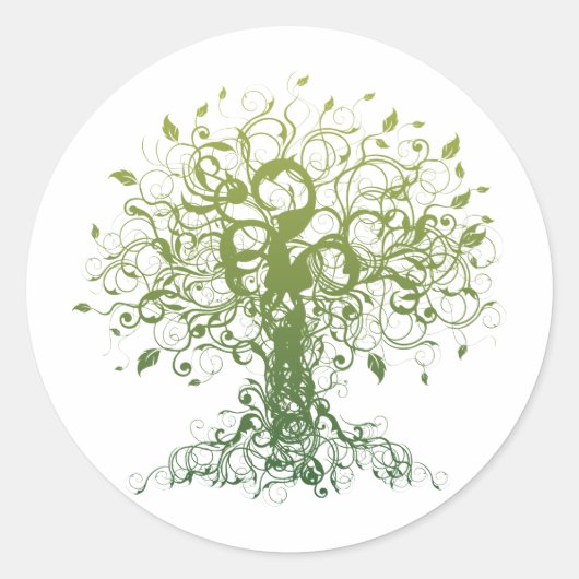 Spirit Yoga Ronde Sticker (Voorkant)