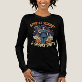 Spirited Scrubs & Spooky Shifts Verpleegster Hallo Tri-Blend Shirt (Voorkant)