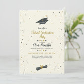 Spirited Virtual Graduation Party-uitnodiging Kaart (Staand voorkant)