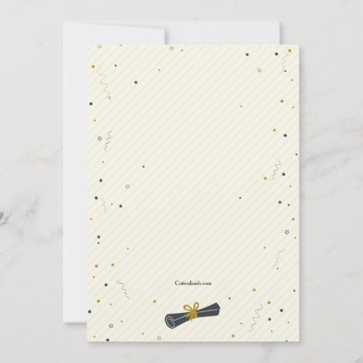 Spirited Virtual Graduation Party-uitnodiging Kaart (Achterkant)