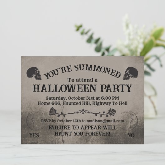 Spirits Board Halloween Party Kaart (Staand voorkant)