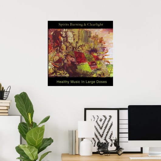 Spirits branden en genieten van gezond Poster (Thuiskantoor)