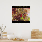 Spirits branden en genieten van gezond Poster (Keuken)