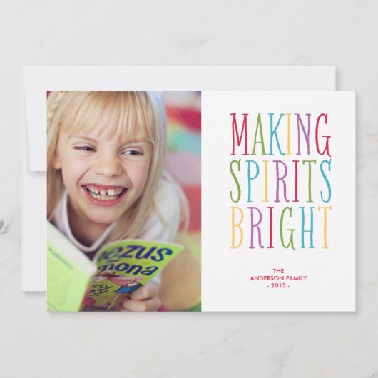SPIRITS BREUKEN | HOLIDAIRE FOTOKAART FEESTDAGENKAART (Voorkant)