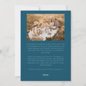 Spirits Bright Blauwgroen kerstfoto maken Feestdagenkaart (Achterkant)