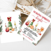 Spirits Bright Cocktail Holiday Kerstfeest Kaart
