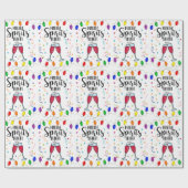 Spirits Bright Drink Humor Kerst Confetti Cadeaupapier (Vlak)
